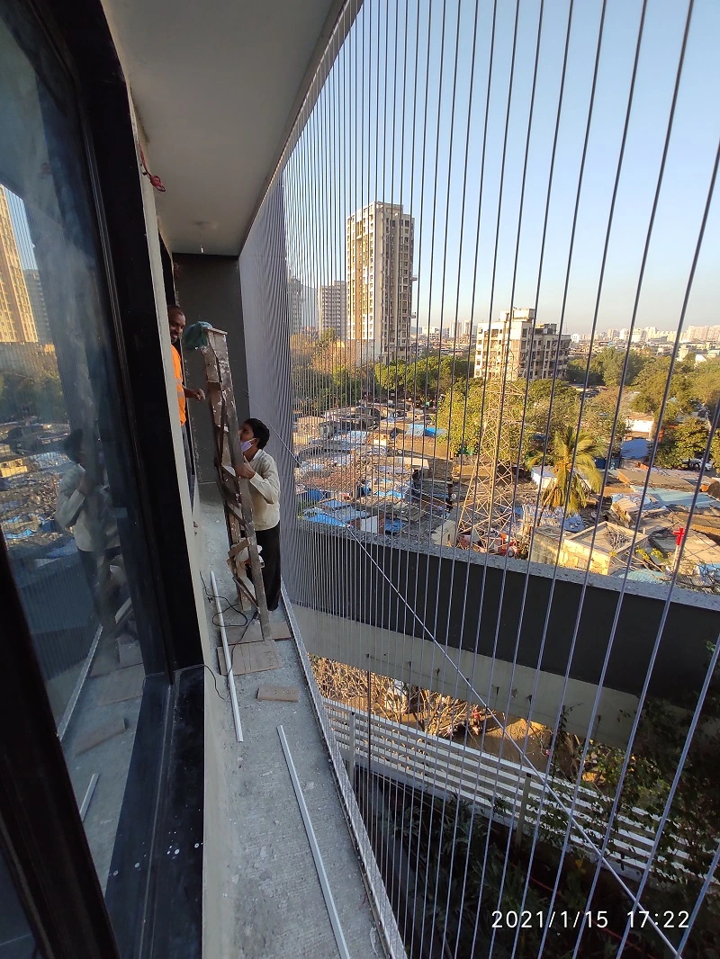 High-Rise Invisible Grill Installation in Patia Bhubaneswar