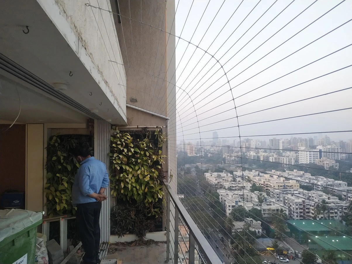 High-Rise Invisible Grill Installation in Patia Bhubaneswar